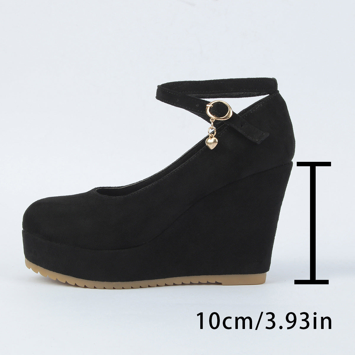 Women's Fashion Wedge Thick Bottom Single Strap Shoes