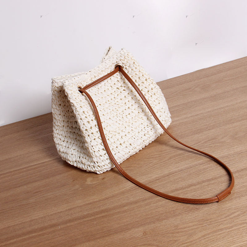 Simple Straw Shoulder Messenger Bag