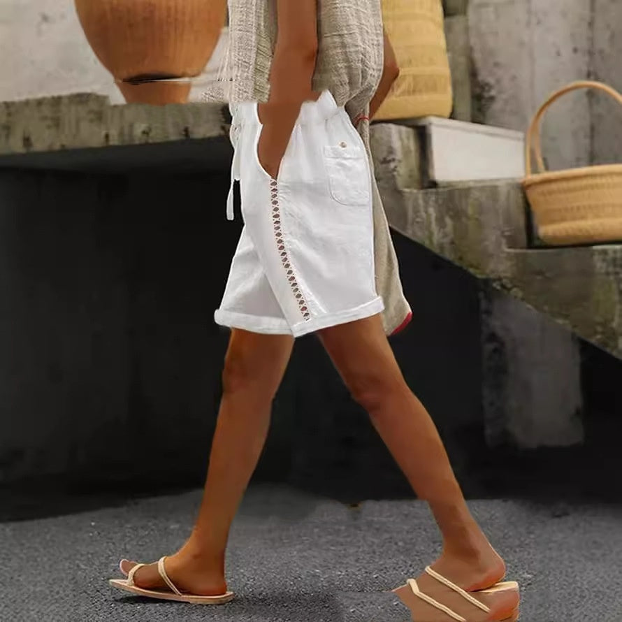 Casual Lace Stitching Women's Shorts 7 Colors