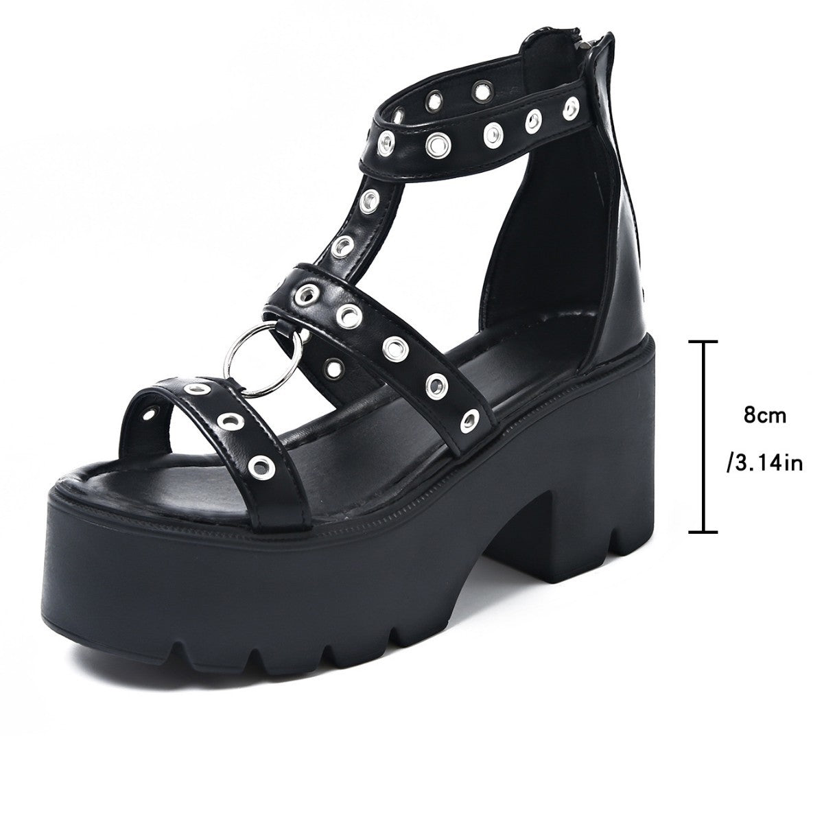 Women's European And American Black Fashion Sandals