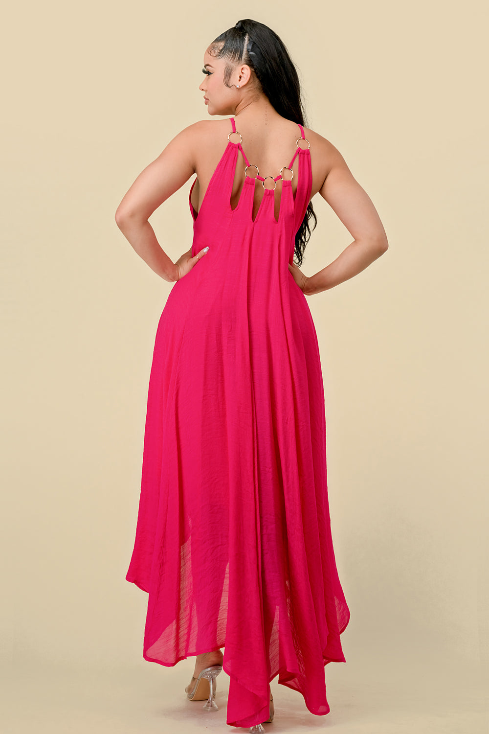 High Low Halter Maxi Dress