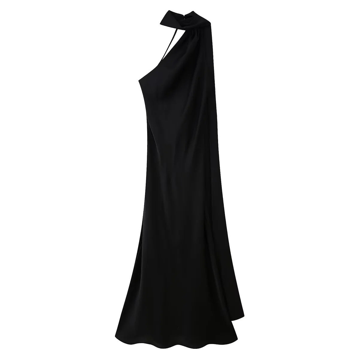 Women's Fashion Simple Single Oblique Dress