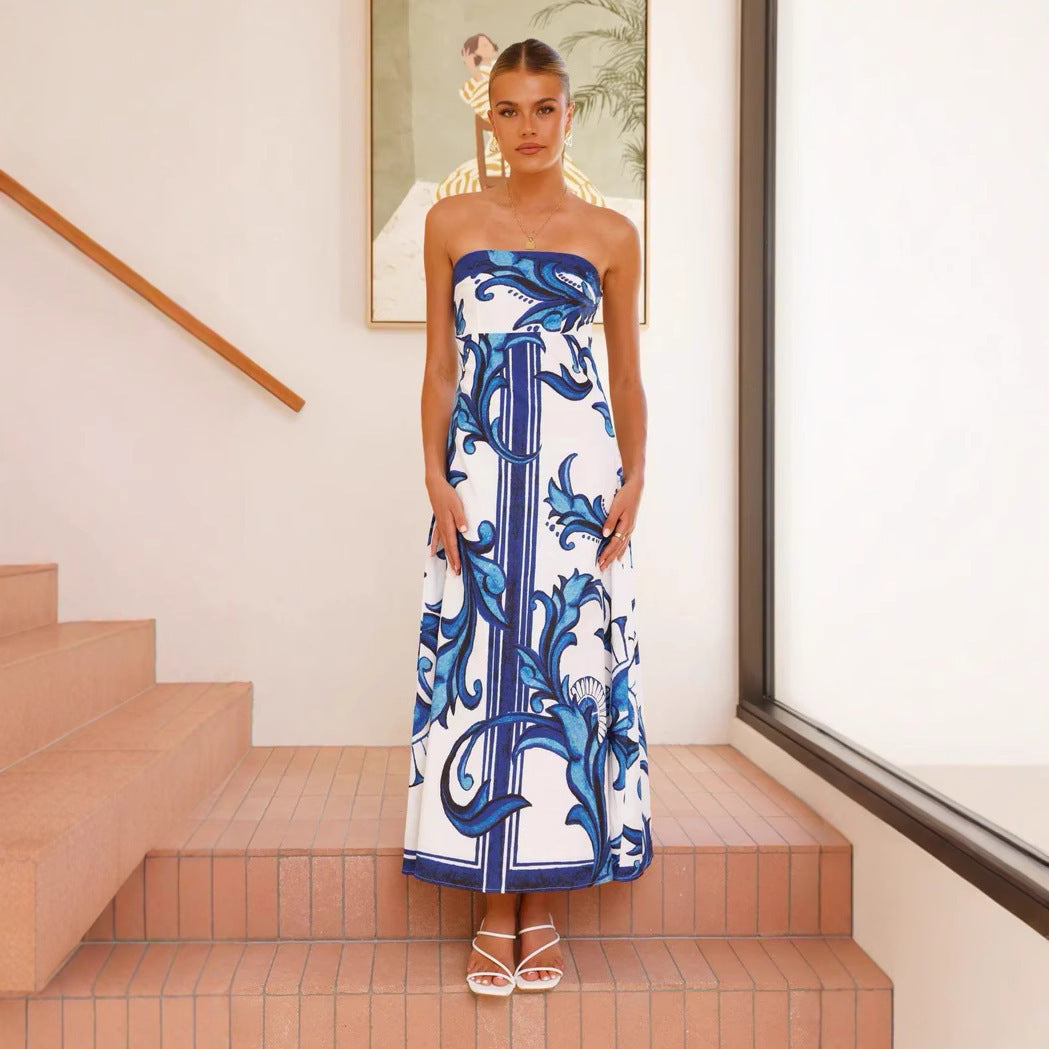 New Women's Clothing Dress Printed Slim Fit