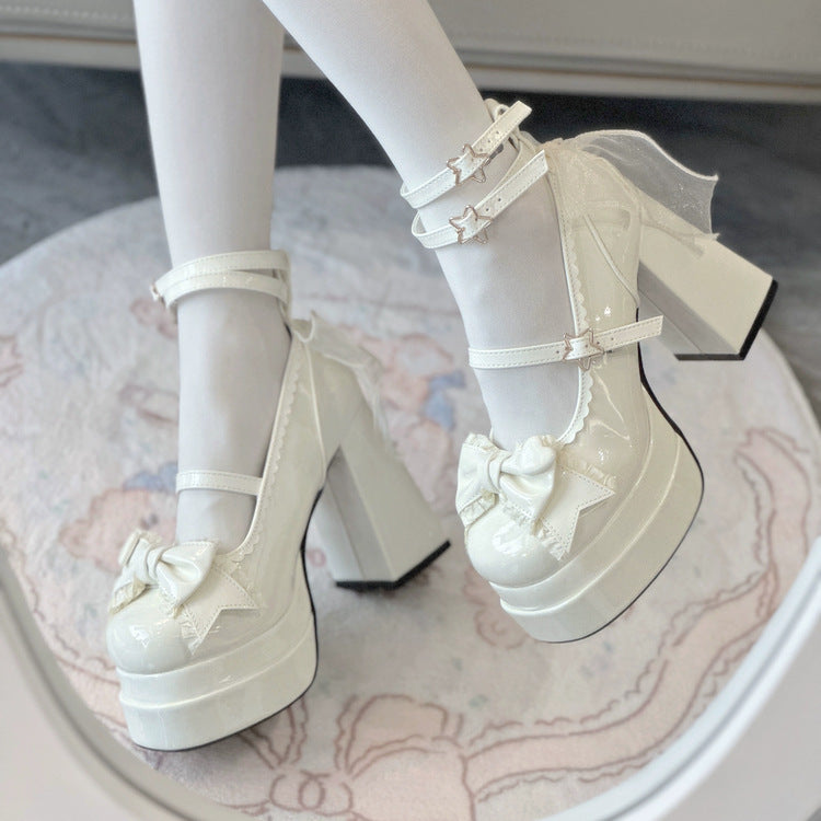 Lolita Waterproof Platform High Heels Women