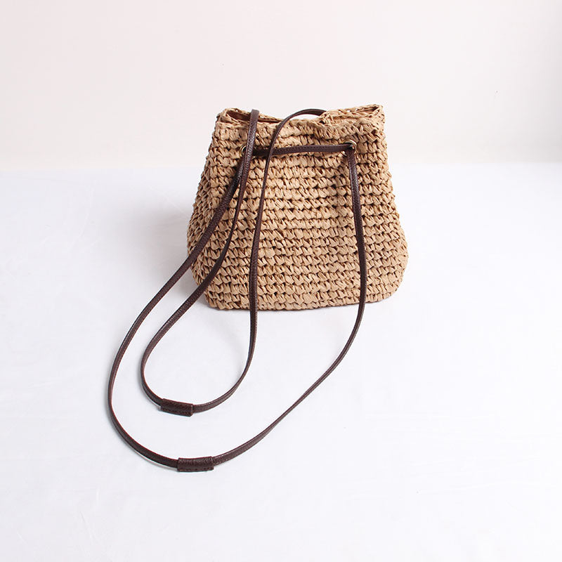 Simple Straw Shoulder Messenger Bag