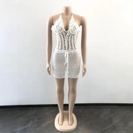 Crocheted Knitting Bikini Hip Skirt