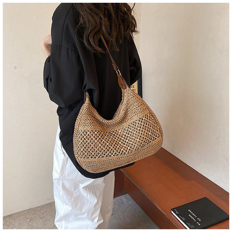 Women's Casual Simple Straw Cross Body Bag
