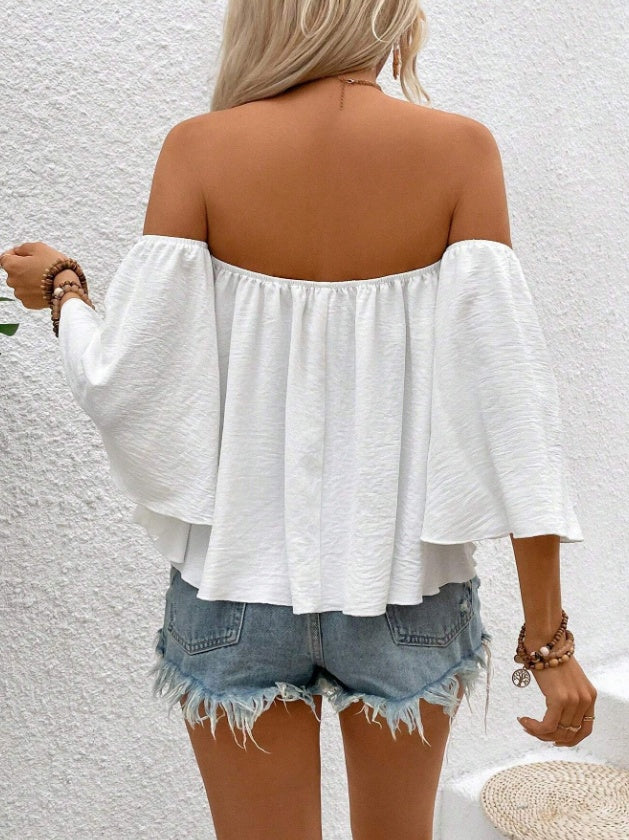 Casual Women's Loose Short Sleeved Blouse