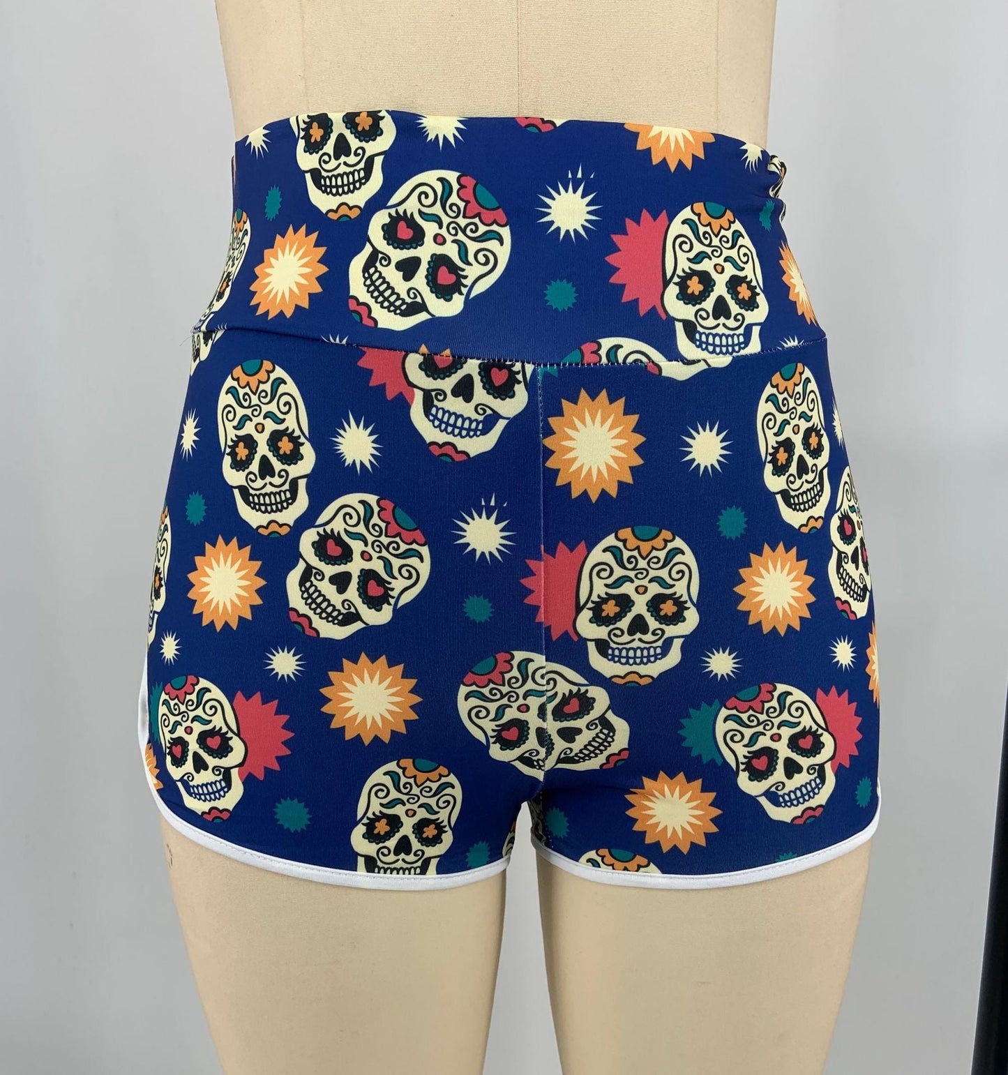 Women's Fashion Skull Print Yoga Shorts