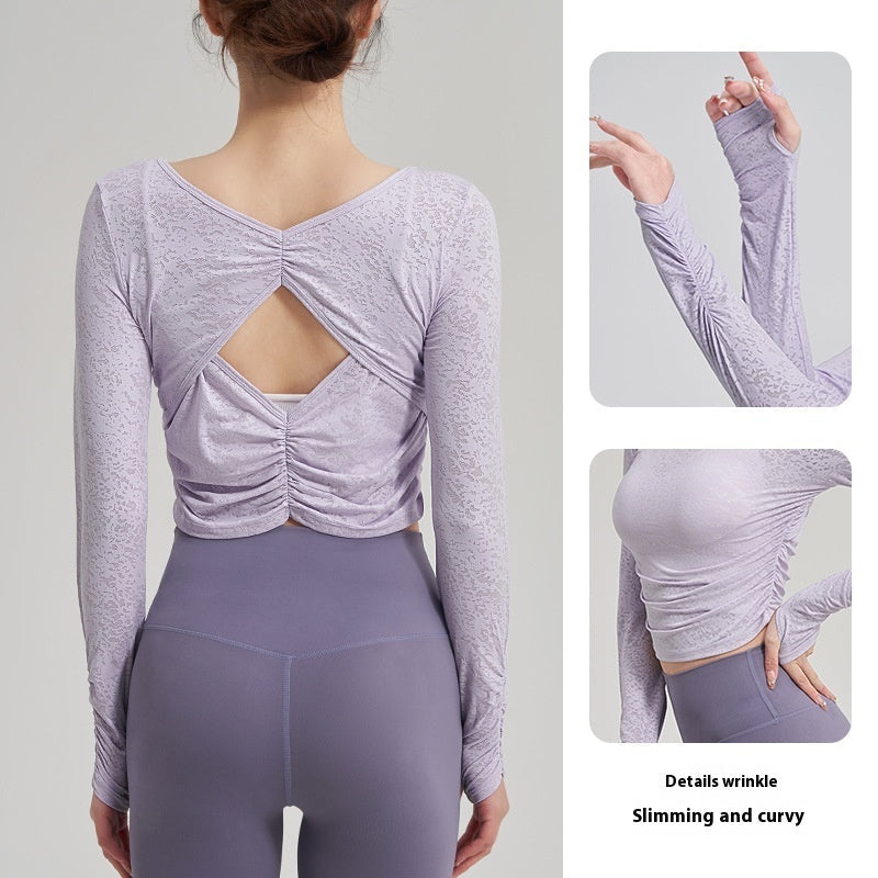 Yoga Clothing Top Female T-shirt Blouse