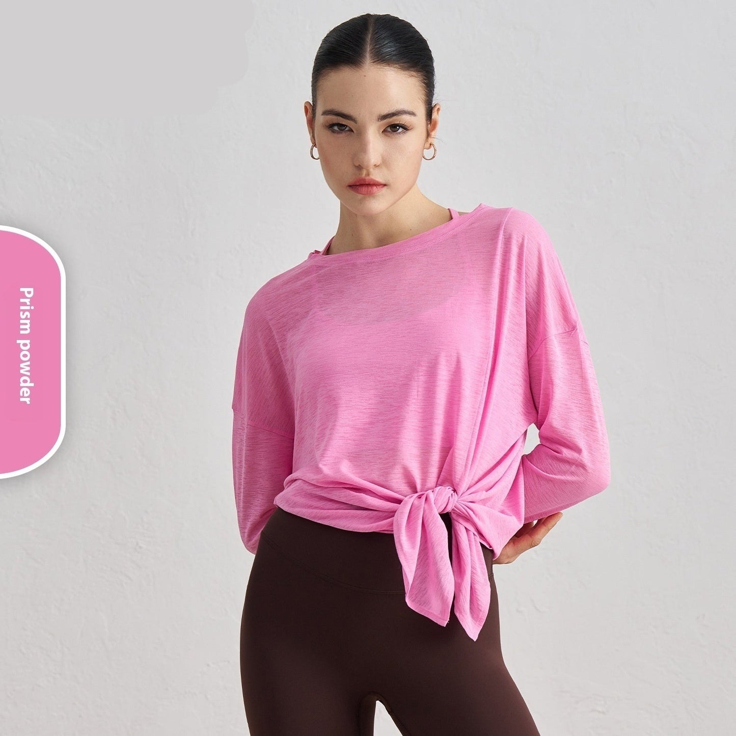 Breathable Yoga Blouse Female Split Slimming Sports Fitness Top