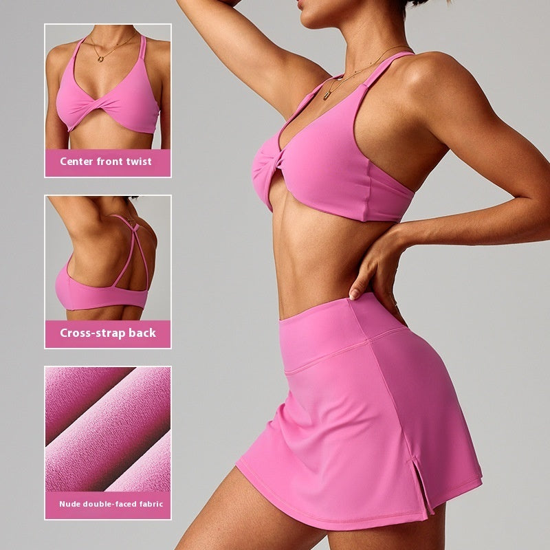 Nude Feel Yoga Clothes Women's Tight Quick-drying Sports Yoga Bra