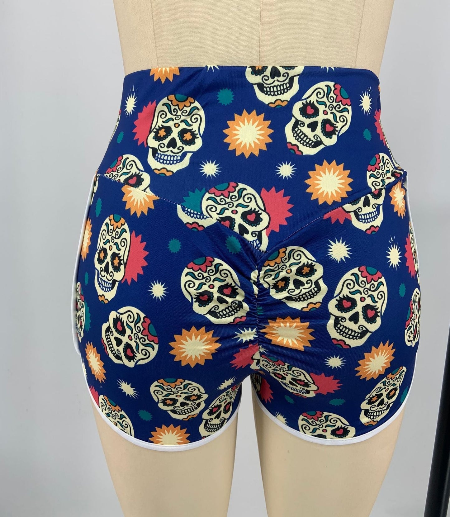 Women's Fashion Skull Print Yoga Shorts