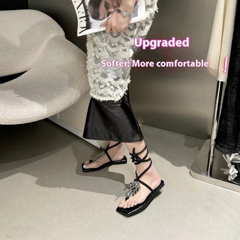 French Minority Weaving Hollow Closed Toe Sandals Female Summer Mori Girls' Fairy