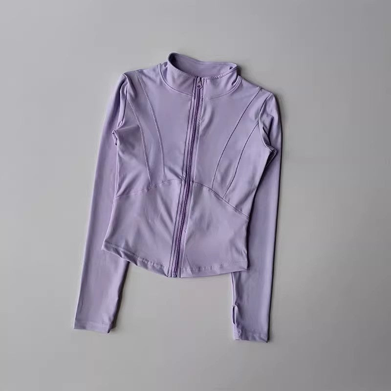 Stand Collar Jacket Thin Fitness Top Yoga Clothes Long Sleeve