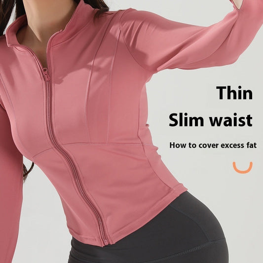 Stand Collar Jacket Thin Fitness Top Yoga Clothes Long Sleeve