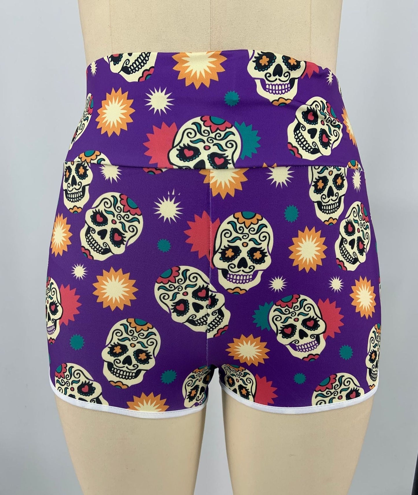 Women's Fashion Skull Print Yoga Shorts