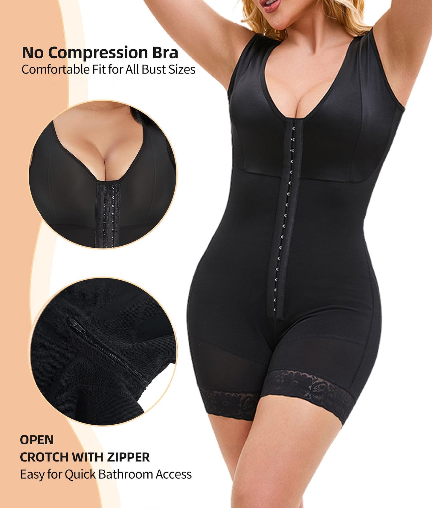 Shapewear Jumpsuit For Women Tummy Control Post Surgery Full Body Shaper Butt Lifter With Zipper Crotch Skimsbodysuits Elegant Bodysuitfajashaper