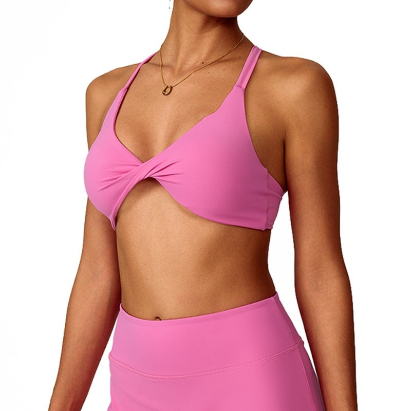 Nude Feel Yoga Clothes Women's Tight Quick-drying Sports Yoga Bra