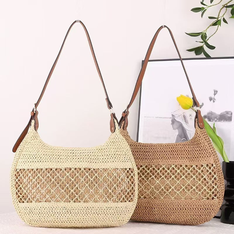 Women's Casual Simple Straw Cross Body Bag