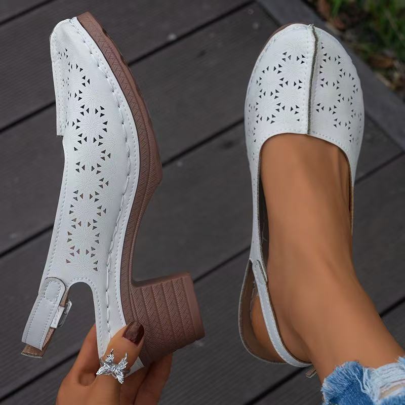 Women's Closed Toe Wedge Sandals European And American Plus Size High Heel Sandals