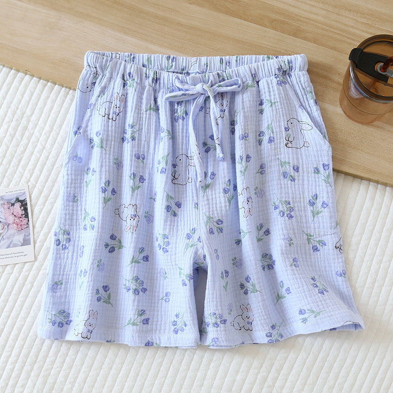 Women's Summer Thin Cropped Loose And Sweet Home Pants