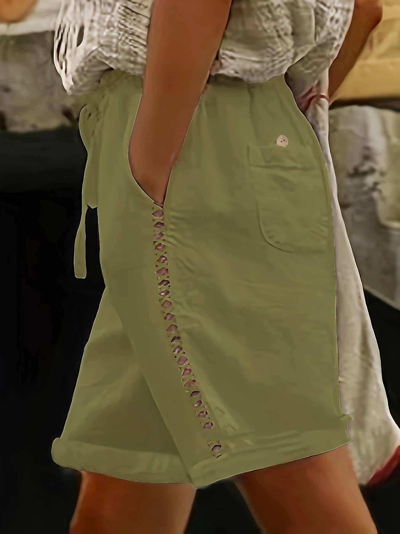 Casual Lace Stitching Women's Shorts 7 Colors