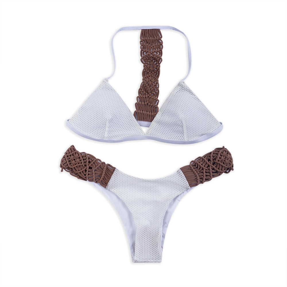 Women's hand-knitted rope swimsuit