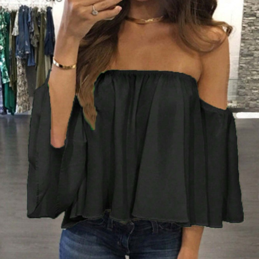 Casual Women's Loose Short Sleeved Blouse