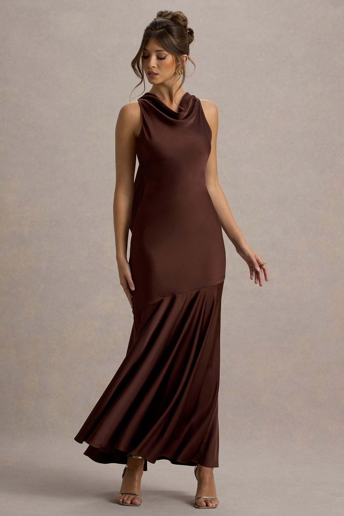 French Fishtail Shoulder Banquet Temperament Dress