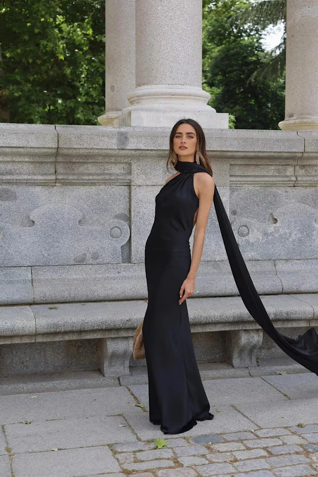 Women's Fashion Simple Single Oblique Dress