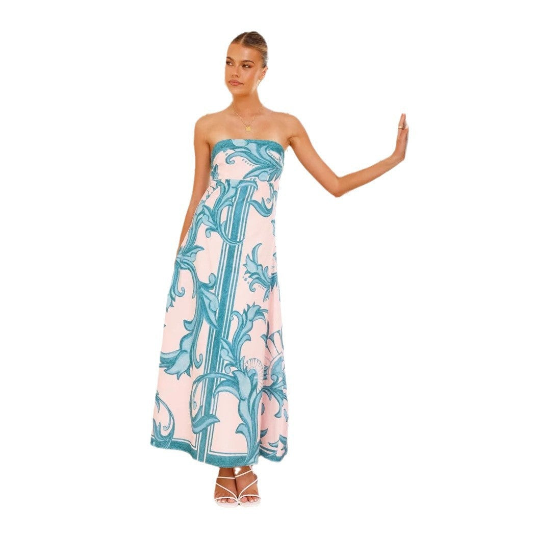 New Women's Clothing Dress Printed Slim Fit