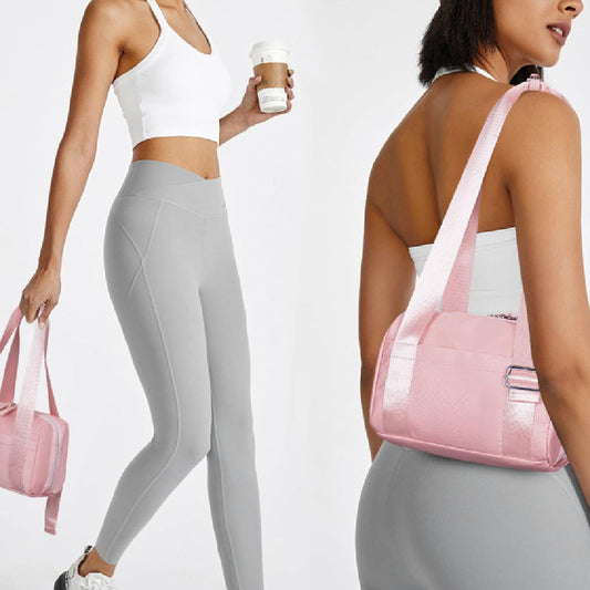 Fashion Personality Women's Pink Gym Bag Lightweight