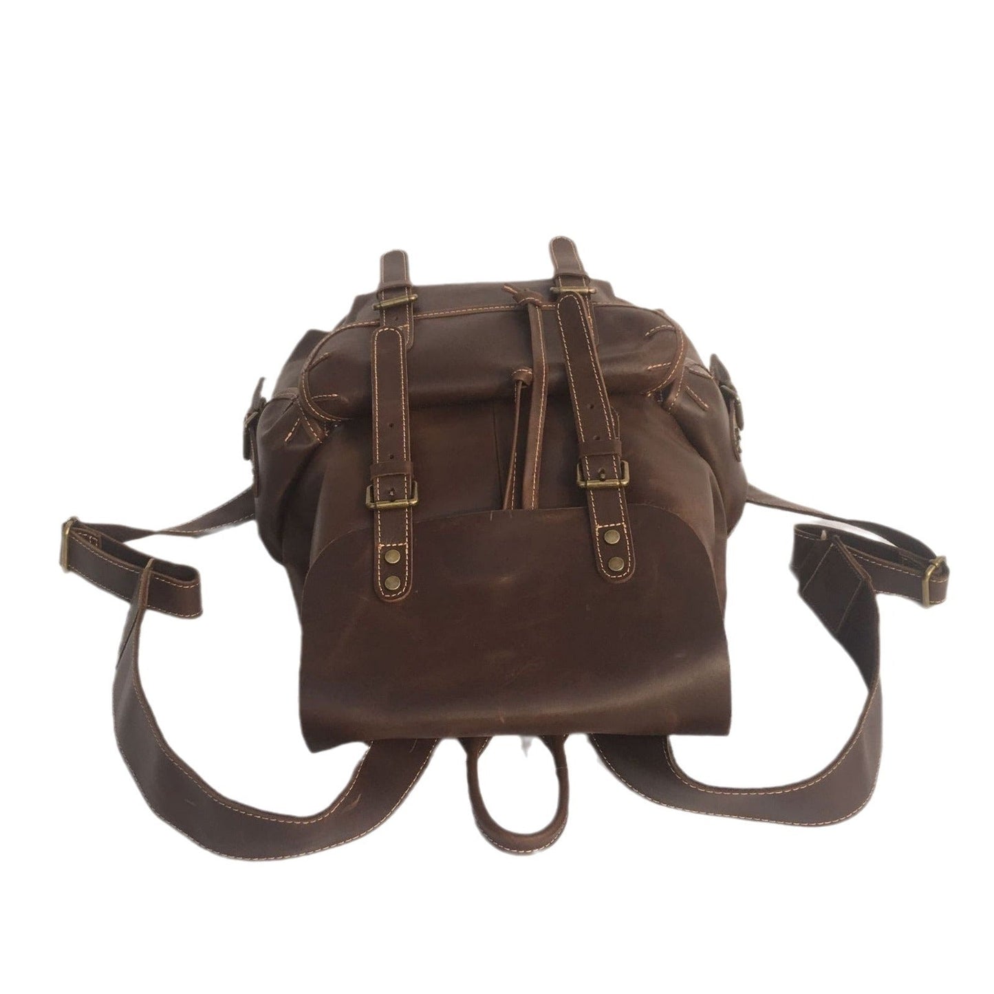 Men's Real-leather Bag Top Layer Leather Backpackage