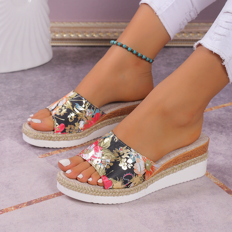 Fashion Women's Platform Floral Sandals