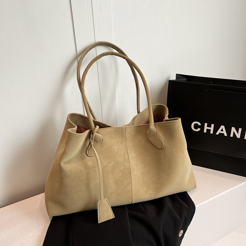 Tote Bag Large Capacity Commuter Portable Underarm Bag About Posture Magnetic Snap Bag