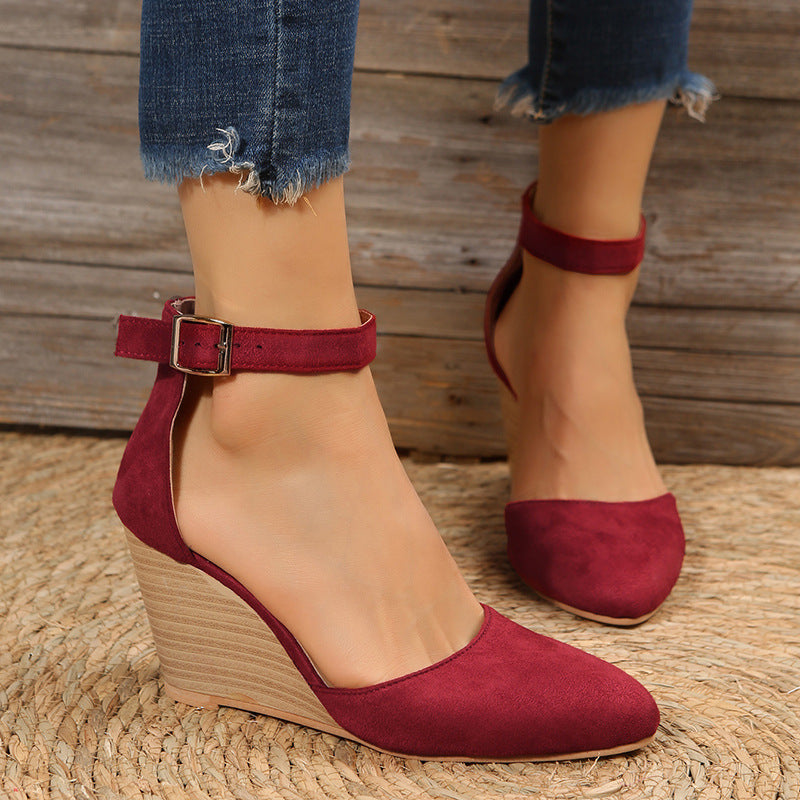 Women's Pointed Toe Buckle Strap Sandals