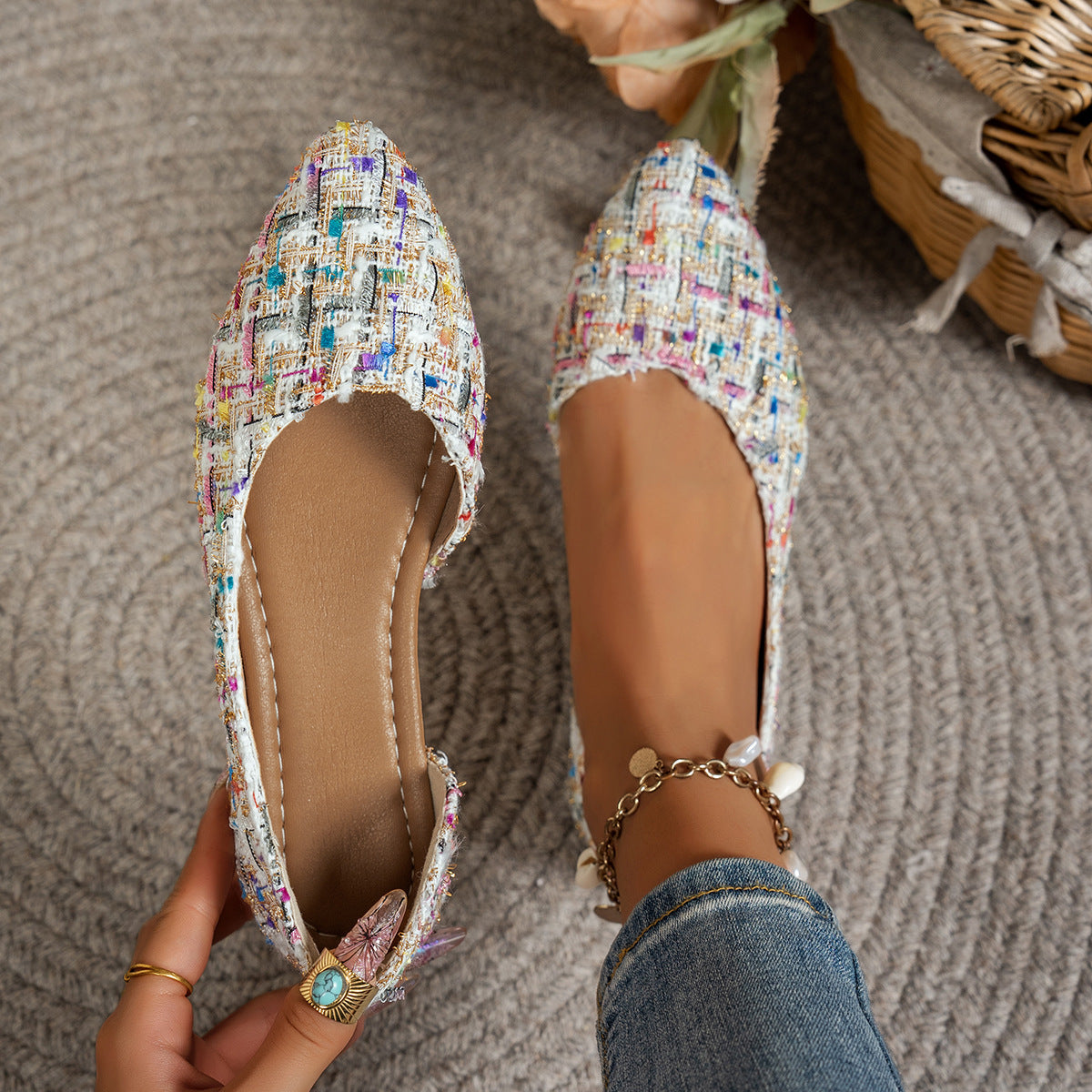 Women's Casual All-match Cloth Cover Low Cut Pumps