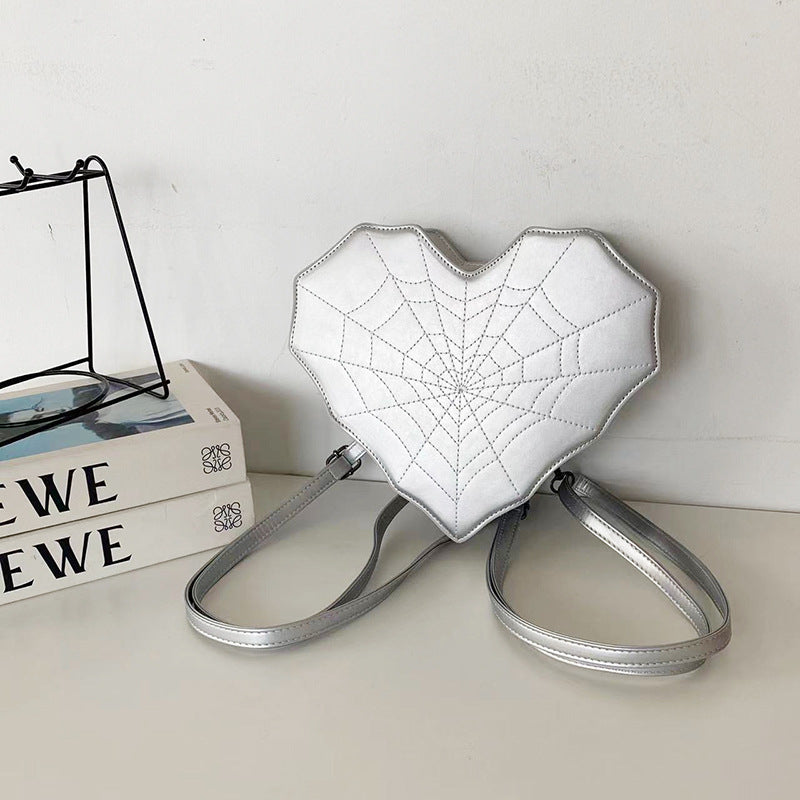 Sweet Girl Cool Hot Wind Love Bat Messenger Bag Personality Spider Web