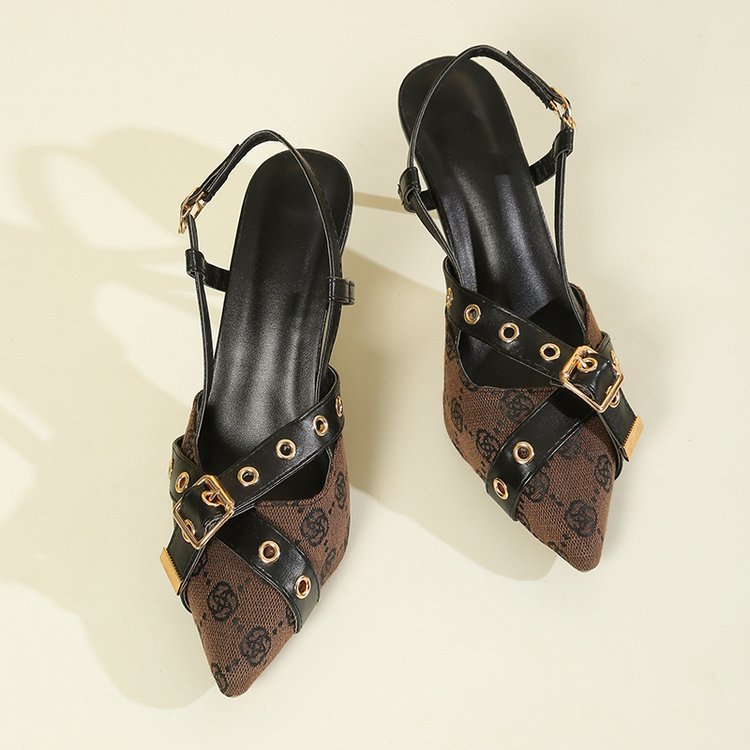 Women's Fashion New Ankle-strap Buckle High Heels