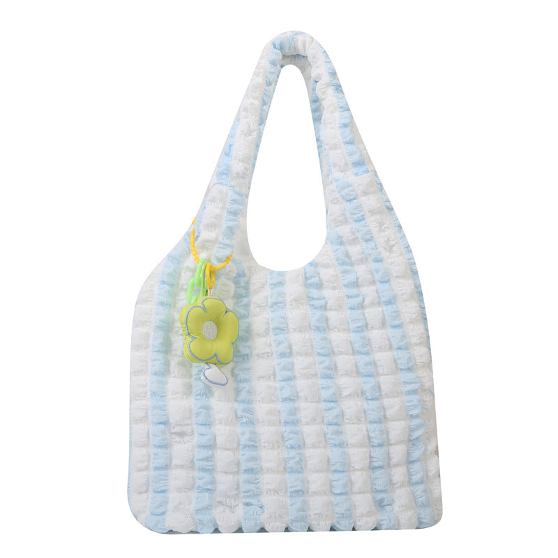 Pleated Bubble Bag Female Flower Sweet
