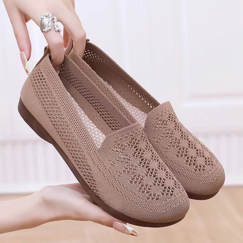 Elderly Antiskid Shoe Female Summer Wide Feet Super Soft Wear-resistant And Lightweight