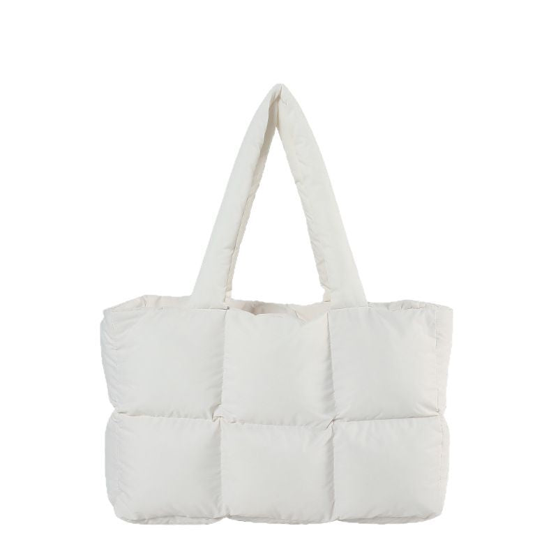 Large Capacity Soft Warm Puff Bag Shoulder Handbag