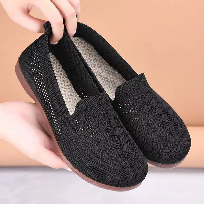 Elderly Antiskid Shoe Female Summer Wide Feet Super Soft Wear-resistant And Lightweight