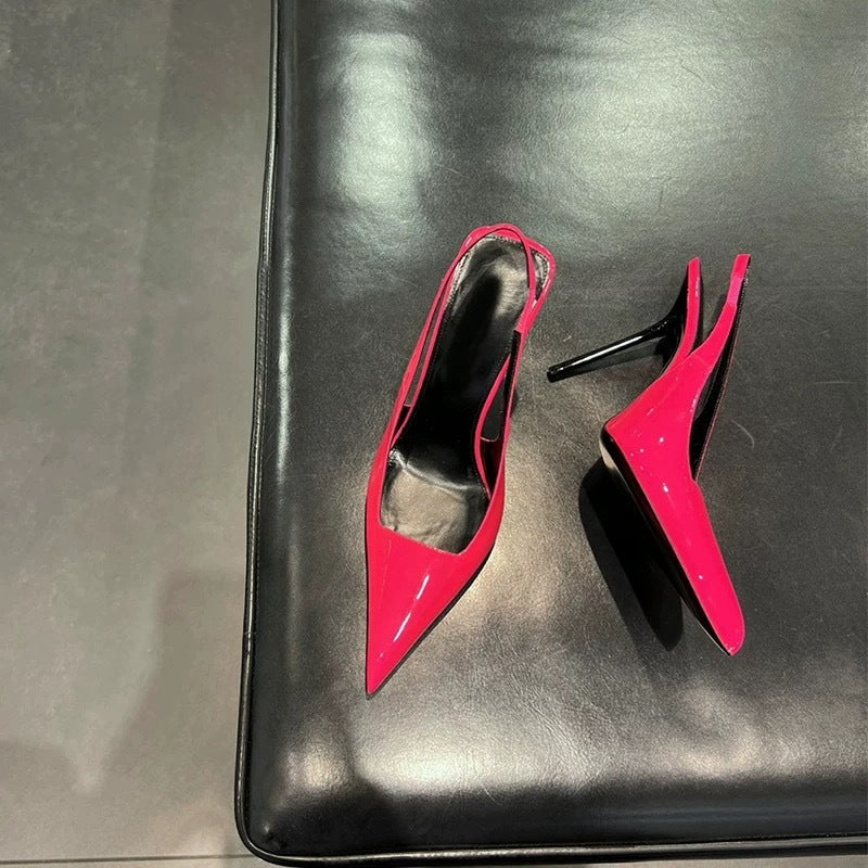 High Heel French Style Temperament Baotou Slingback Sandals