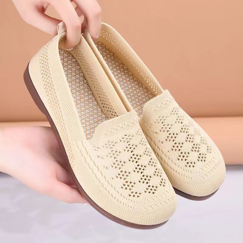 Elderly Antiskid Shoe Female Summer Wide Feet Super Soft Wear-resistant And Lightweight