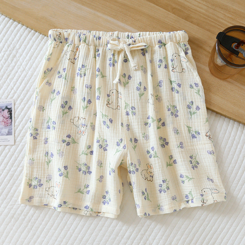 Women's Summer Thin Cropped Loose And Sweet Home Pants