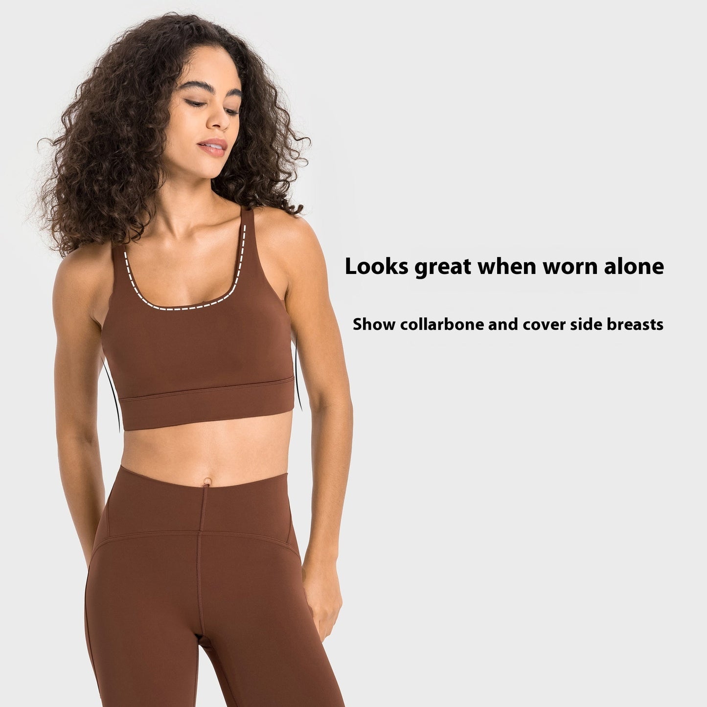 Double 6 Zero Sense V-shaped Beauty Back Exercise Bra Women