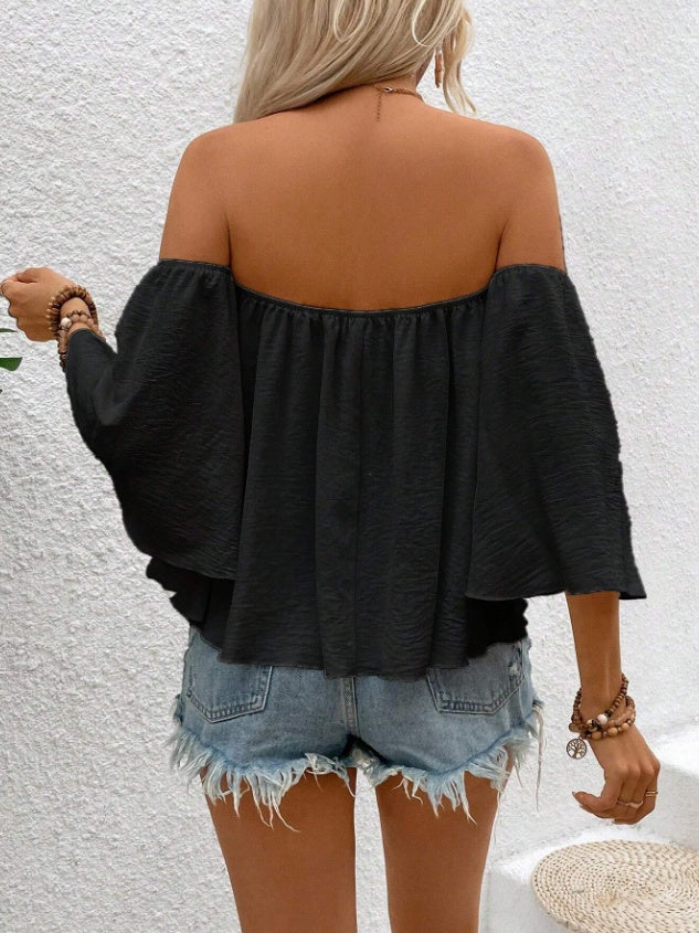 Casual Women's Loose Short Sleeved Blouse