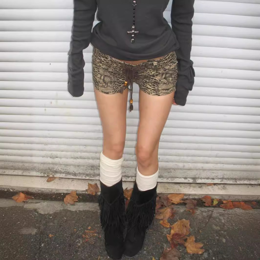 Women's American Retro Slimming Denim Shorts